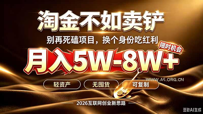 别再傻乎乎埋头跑项目!互联网真正赚钱逻辑:做卖铲人,拒绝当韭菜,逆风翻盘月入5-8W+ - 小红泡 别再傻乎乎埋头跑项目!互联网真正赚钱逻辑:做卖铲人,拒绝当韭菜,逆风翻盘月入5-8W+ - 小红泡