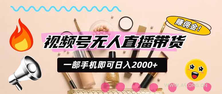 视频号带货，一天2000+，一部手机即可开展的完美副业，无需投资 - 小红泡
