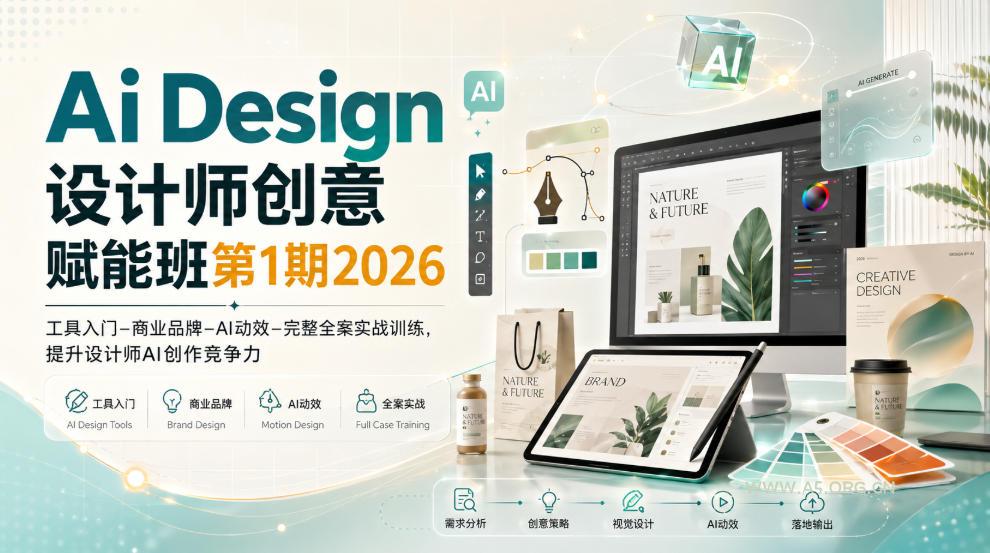 Ai Design设计师创意赋能班第1期2026|工具入门‑商业品牌‑AI动效‑完整全案实战训练,提升设计师AI创作竞争力 - 小红泡 Ai Design设计师创意赋能班第1期2026|工具入门‑商业品牌‑AI动效‑完整全案实战训练,提升设计师AI创作竞争力