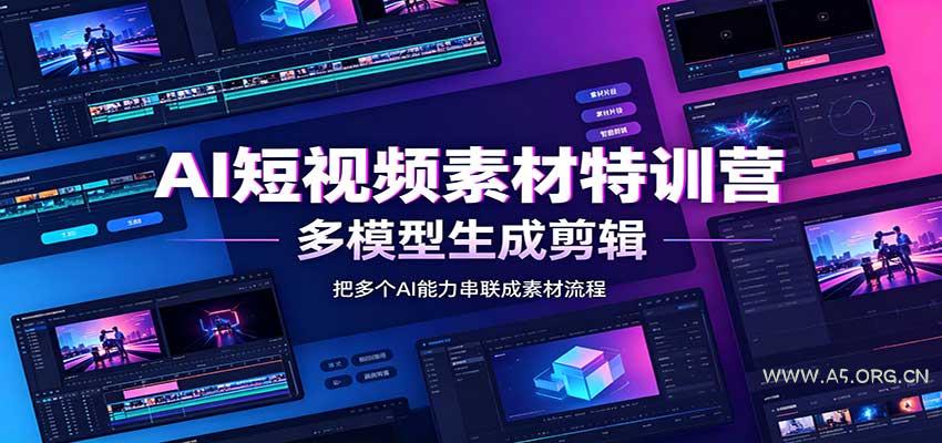 AI短视频素材特训营：Codex本地部署实操，多模型生成剪辑，爆量素材挖掘教学 - 小红泡