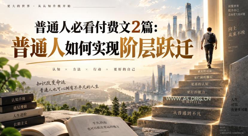普通人必看付费文2篇:普通人如何实现阶层跃迁 - 小红泡 普通人必看付费文2篇:普通人如何实现阶层跃迁