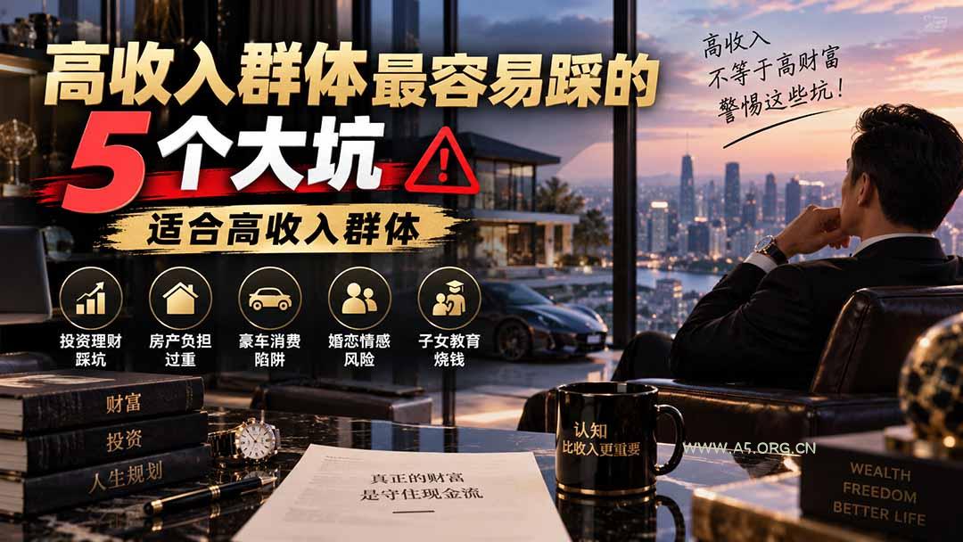 付费文章：高收入群体最容易踩的5个大坑，适合高收入群体 - 小红泡