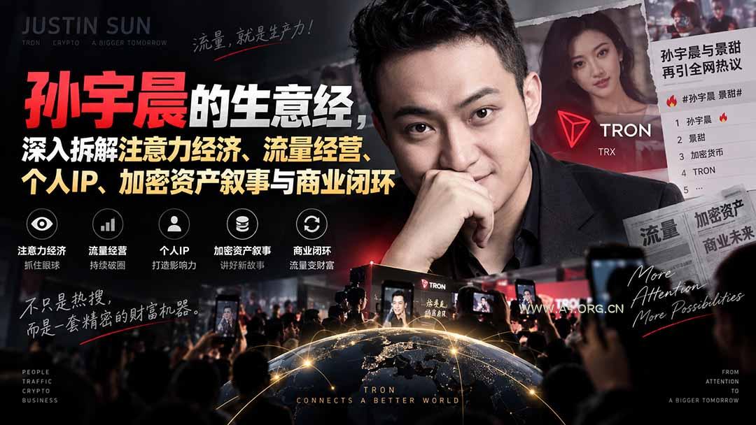 某星球精华文章&mdash;&mdash;孙宇晨的生意经，深入拆解注意力经济、流量经营、个人IP、加密资产叙事与商业闭环 - 小红泡