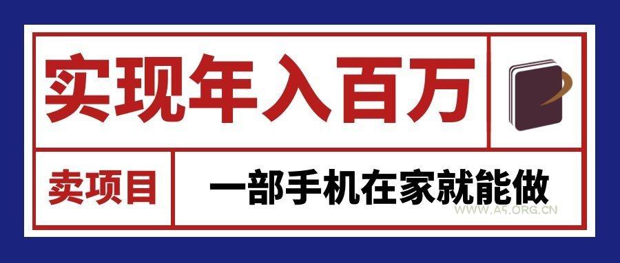 通过网创平台&ldquo;卖项目&rdquo;实现年入百万，一部手机在家就能做！ - 小红泡