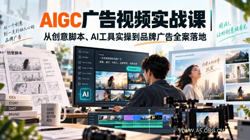 AIGC广告视频实战课|从创意脚本、AI工具实操到品牌广告全案落地 - 小红泡 AIGC广告视频实战课|从创意脚本、AI工具实操到品牌广告全案落地