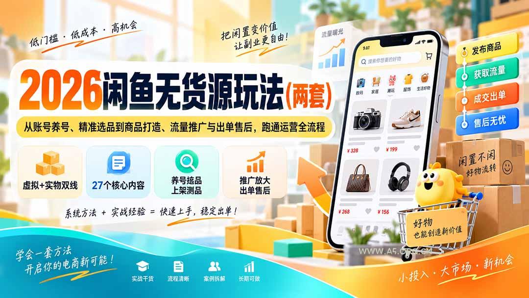 2026闲鱼无货源玩法(两套 - 小红泡 2026闲鱼无货源玩法(两套 - 小红泡