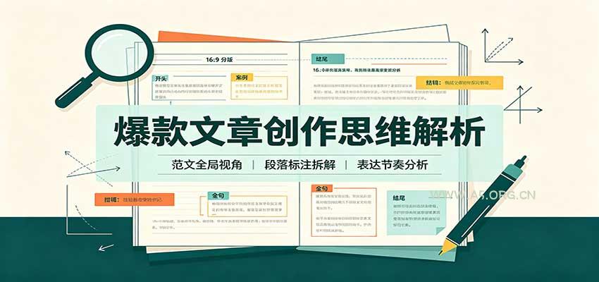 爆款文章创作思维解析：全局视角拆解范文，梳理行文逻辑，搭配真实拆文实操案例 - 小红泡