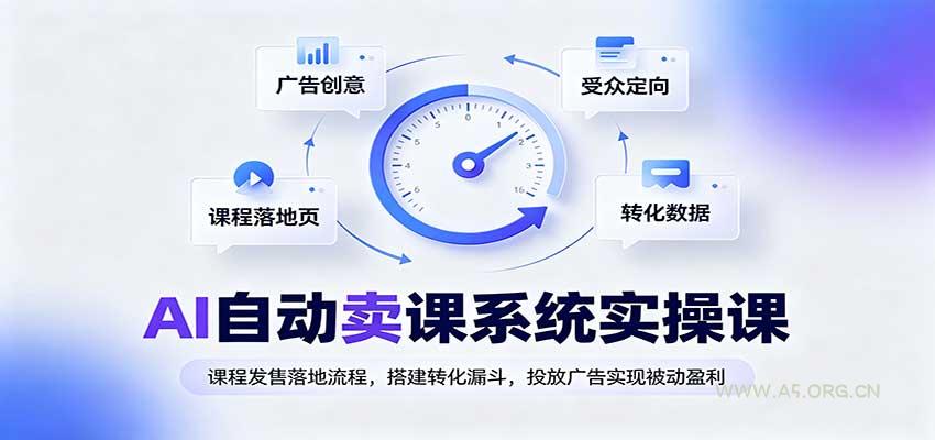 AI自动卖课系统实操课：课程发售落地流程，搭建转化漏斗，投放广告实现被动盈利 - 小红泡