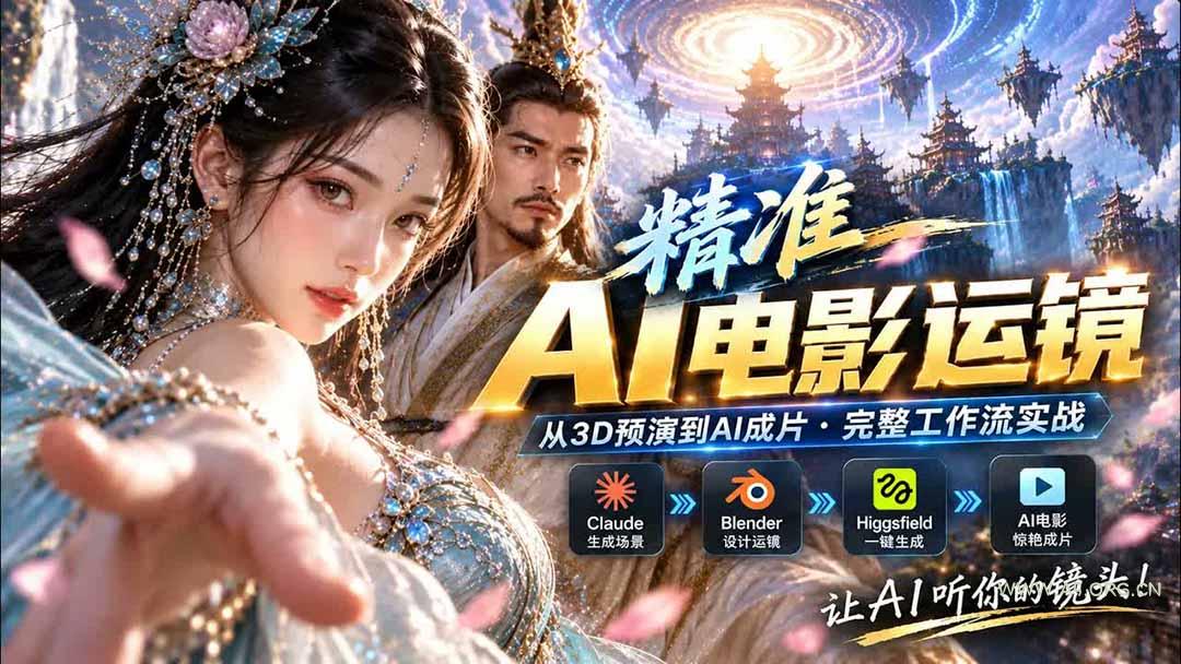AI视频终于能精准运镜了！Claude + Blender + Higgsfield 免费插件实测 - 小红泡
