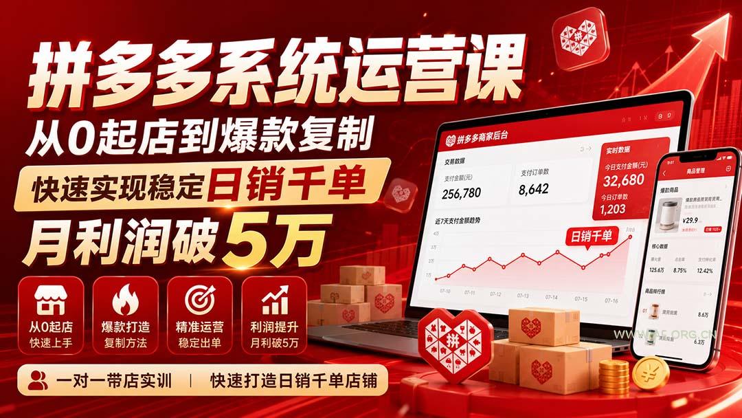 拼多多系统运营课-无水印(更新9月 - 小红泡