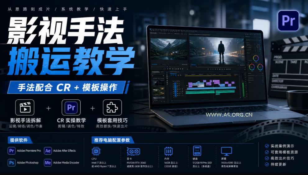 影视手法搬运教学,手法配合CR+模板操作,需要电脑,提供软件+配置参数 - 小红泡 影视手法搬运教学,手法配合CR+模板操作,需要电脑,提供软件+配置参数