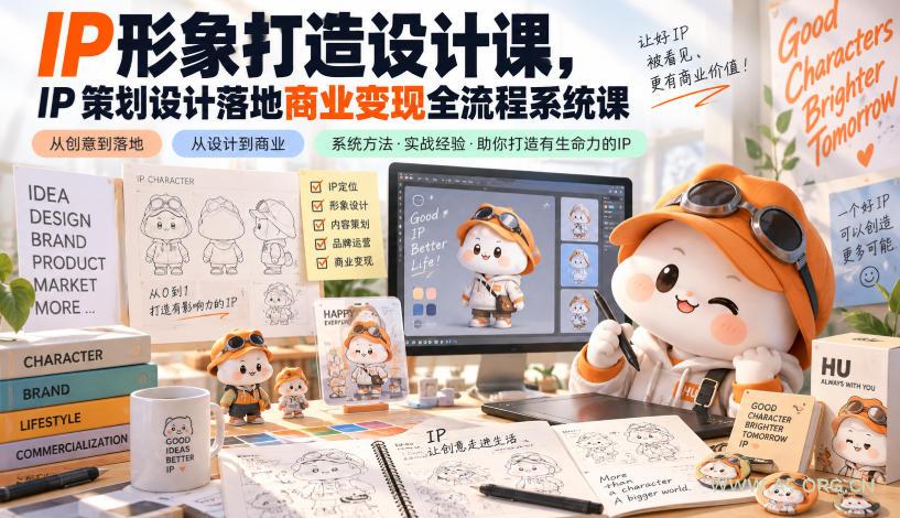 IP形象打造设计课,IP策划设计落地商业变现全流程系统课 - 小红泡 IP形象打造设计课,IP策划设计落地商业变现全流程系统课