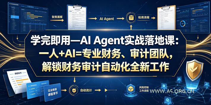学完即用&mdash;AI Agent实战落地课：一人+AI=专业财务、审计团队，解锁财务审计自动化全新工作模式（更新0924）