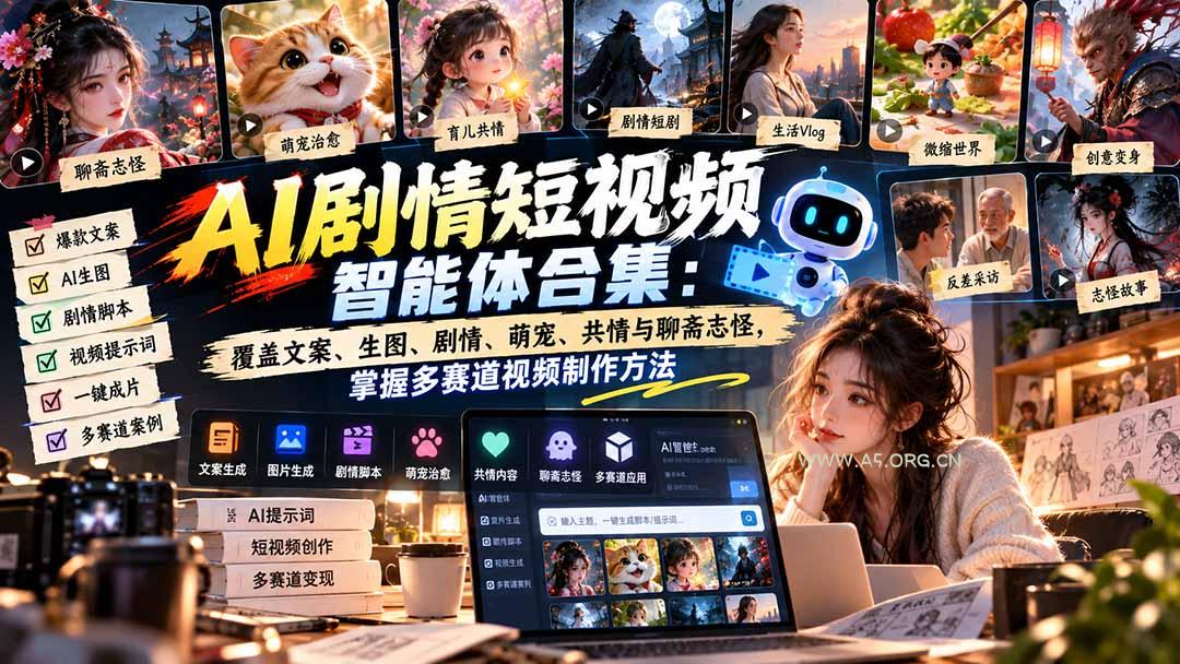 【无水印】AI剧情短视频智能体合集:覆盖文案、生图、剧情、萌宠、共情与聊斋志怪,掌握多赛道视频制作方法 - 小红泡 【无水印】AI剧情短视频智能体合集:覆盖文案、生图、剧情、萌宠、共情与聊斋志怪,掌握多赛道视频制作方法 - 小红泡