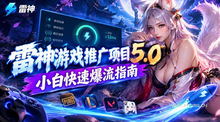 雷神游戏推广项目5.0-小白快速爆流指南,最的好一天收益就1K+ - 小红泡 雷神游戏推广项目5.0-小白快速爆流指南,最的好一天收益就1K+