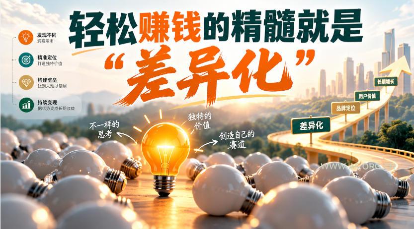某公众号付费文章:轻松賺钱的精髓就是“差异化” - 小红泡 某公众号付费文章:轻松賺钱的精髓就是“差异化”