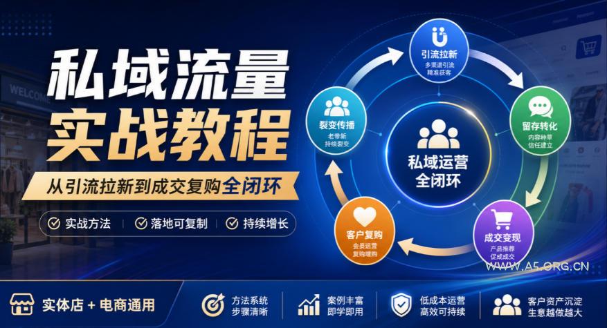 私域流量实战教程,从引流拉新到成交复购全闭环,实体店电商通用 - 小红泡 私域流量实战教程,从引流拉新到成交复购全闭环,实体店电商通用