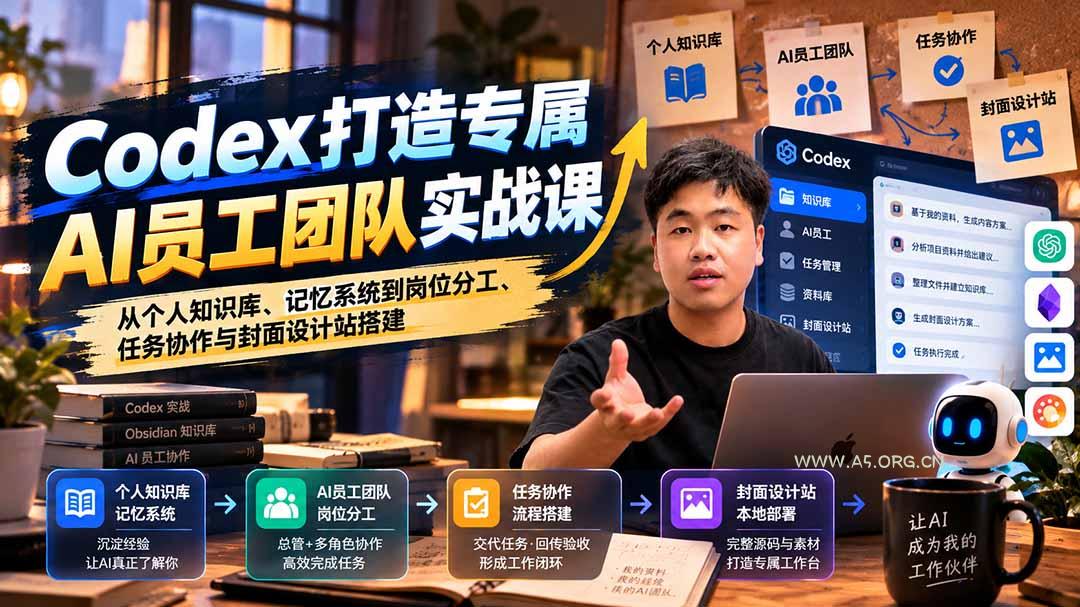 【无水印】Codex打造专属AI员工团队实战课:从个人知识库、记忆系统到岗位分工、任务协作与封面设计站搭建 - 小红泡 【无水印】Codex打造专属AI员工团队实战课:从个人知识库、记忆系统到岗位分工、任务协作与封面设计站搭建 - 小红泡
