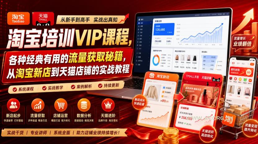 淘宝培训VIP课程,各种经典有用的流量获取秘籍,从淘宝新店到天猫店铺的实战教程(更新10月15日) - 小红泡 淘宝培训VIP课程,各种经典有用的流量获取秘籍,从淘宝新店到天猫店铺的实战教程(更新10月15日)