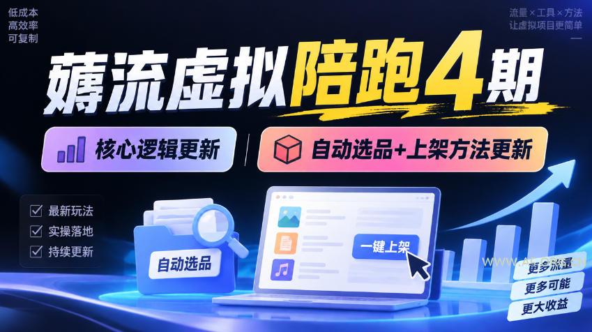 薅流虚拟陪跑4期丨核心逻辑更新丨自动选品+上架方法更新 - 小红泡 薅流虚拟陪跑4期丨核心逻辑更新丨自动选品+上架方法更新