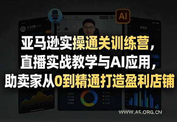 亚马逊实操通关训练营，直播实战教学与AI应用，助卖家从0到精通打造盈利店铺（更新1016）