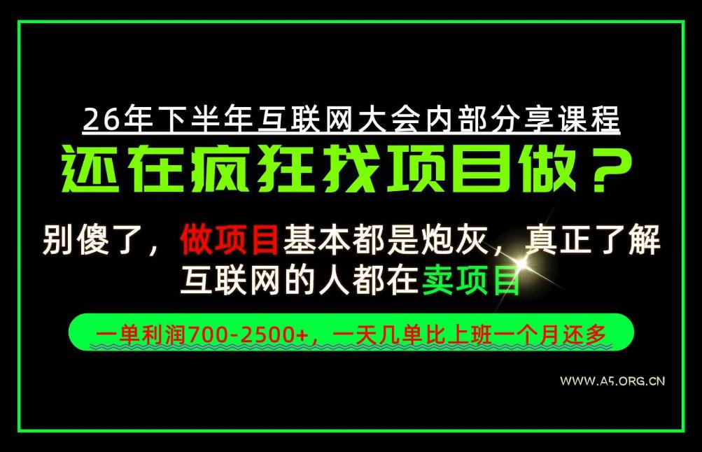 请不要再疯狂的找项目了！卖项目一单700-2.5k+不香吗？当天上手，当天变现！【揭秘】