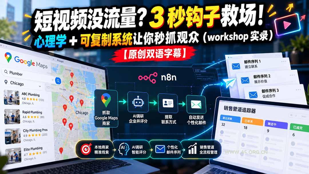 短视频没流量？3 秒钩子救场！心理学 + 可复制系统让你秒抓观众(workshop 实录 - 小红泡