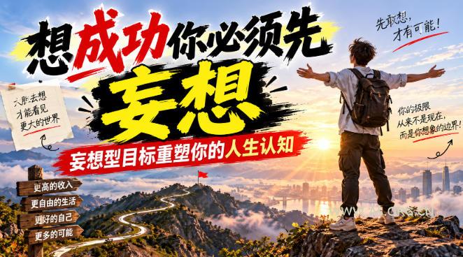 付费文章:想成功你必须先妄想,妄想型目标重塑你的人生认知 - 小红泡 付费文章:想成功你必须先妄想,妄想型目标重塑你的人生认知