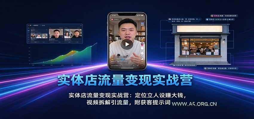 实体店流量变现实战营：定位立人设赚大钱，视频拆解引流量，附获客提示词 - 小红泡