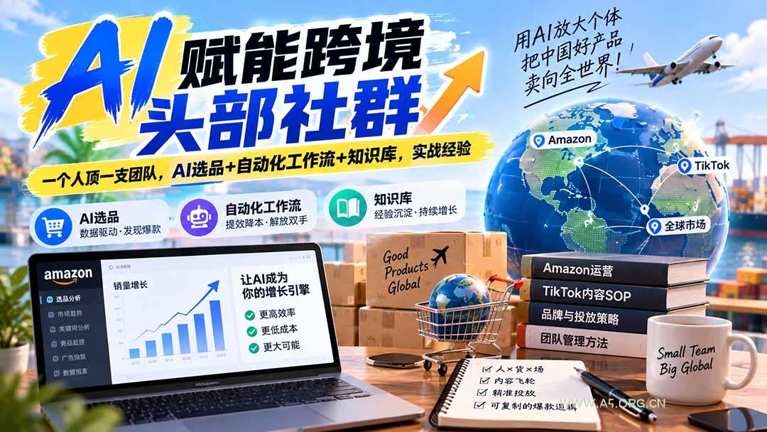 AI赋能跨境头部社群-更新1023：一个人顶一支团队，AI选品+自动化工作流+知识库，实战经验 - 小红泡