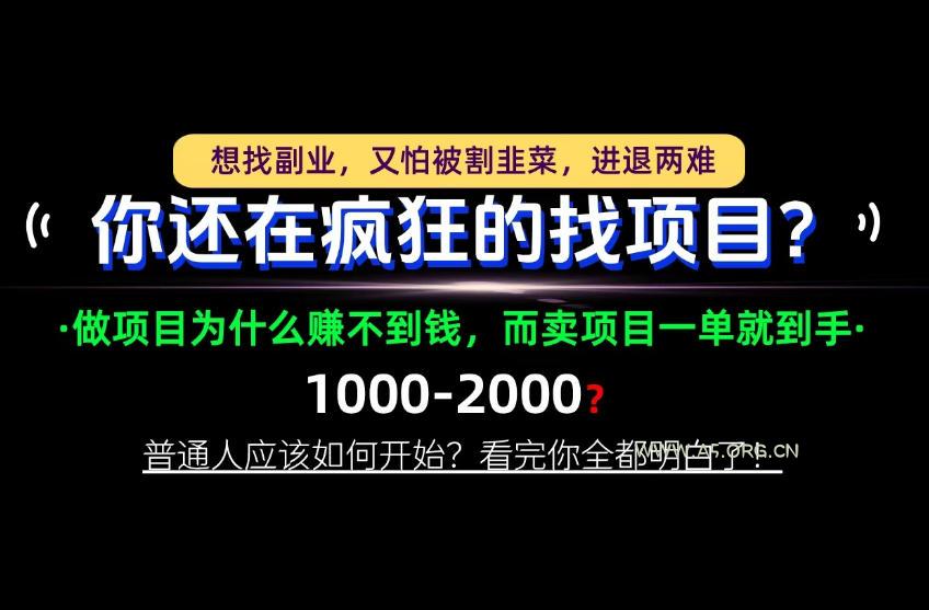 你还在疯狂的找项目?别傻了!卖项目才是真正的一本万利!怎么做,看完你全都明白!【揭秘】 - 小红泡 你还在疯狂的找项目?别傻了!卖项目才是真正的一本万利!怎么做,看完你全都明白!【揭秘】
