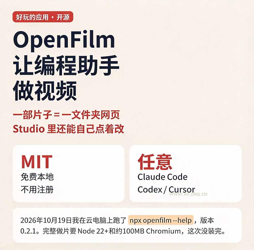 我跪下来了！不会剪辑也能做短视频宣传片？ AI 一键把素材变成完整视频，真是神奇，OpenFilm 超省事 - 小红泡