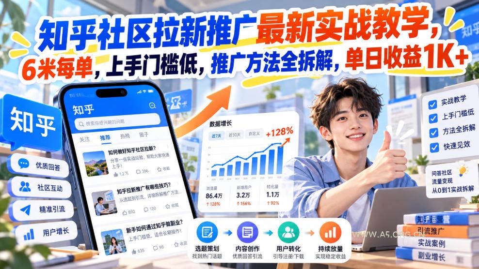 知乎社区拉新推广最新实战教学,6米每单,上手门槛低,推广方法全拆解,单日收益1K+!(更新1030) - 小红泡 知乎社区拉新推广最新实战教学,6米每单,上手门槛低,推广方法全拆解,单日收益1K+!(更新1030)