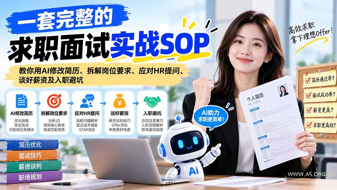 一套完整的求职面试实战SOP：教你用AI修改简历、拆解岗位要求、应对HR提问、谈好薪资及入职避坑 - 小红泡