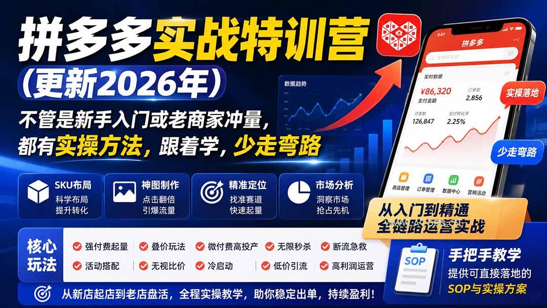 拼多多实战特训营(更新1029 - 小红泡 拼多多实战特训营(更新1029 - 小红泡
