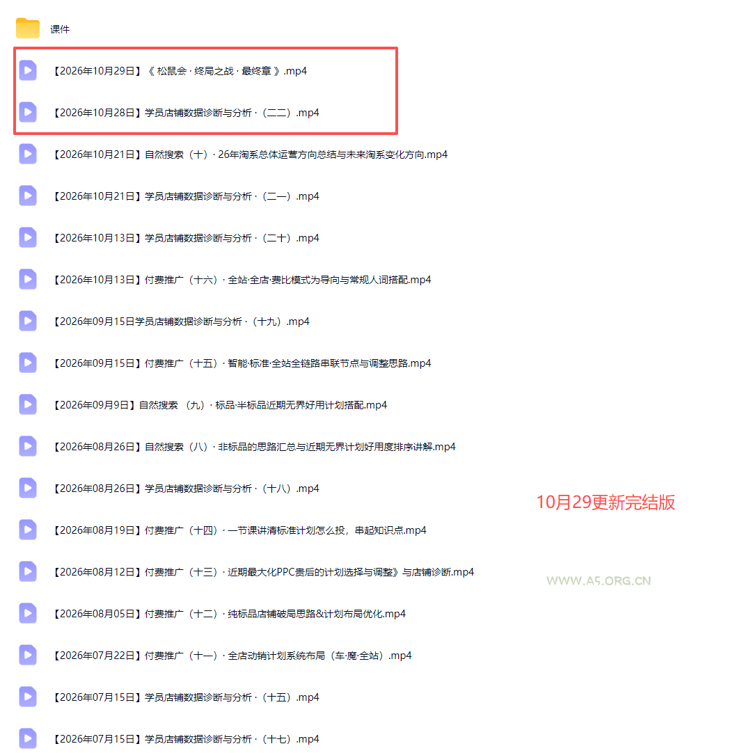 2026淘宝电商终局之战VIP课-更新1029：自然搜索+直通车+无界+精准人群，系统掌握测款动销与全店推广布局方法 - 小红泡