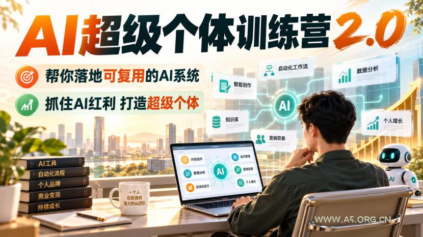 AI超级个体训练营2.0,帮你落地可复用的AI系统,抓住AI红利打造超级个体 - 小红泡 AI超级个体训练营2.0,帮你落地可复用的AI系统,抓住AI红利打造超级个体
